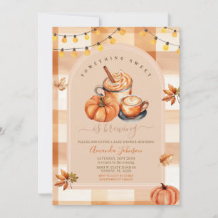 Convite Gingham Algo Doce Está Fazendo Chá de fraldas