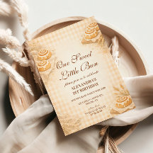 Gingham Cinnamon Roll Little Bun 1st Birthday