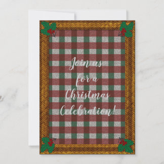 Convite Gingham de Natal 1940