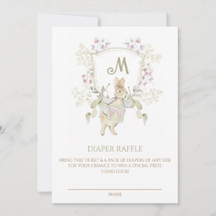 Convite Gingham Peter, a Fralda do Chá de fraldas do Coelh