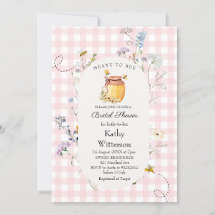 Convite Gingham Rosa Quer Ser Chá de panela