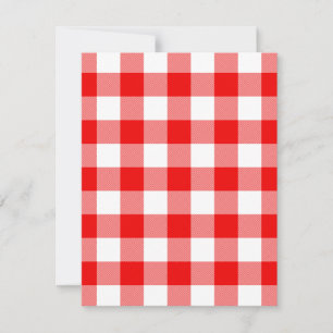 Convite Gingham Vermelho