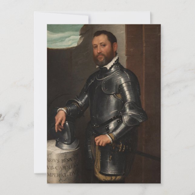 Convite Giovanni Battista Moroni - Retrato de Mario Benve (Frente)