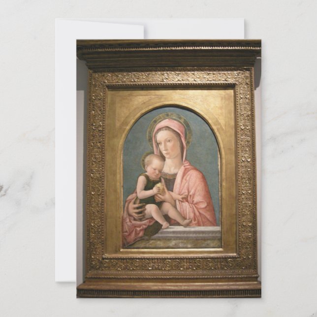 Convite Giovanni Bellini - Madonna and Baby (Frente)