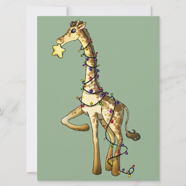 Convite Girafa Brilhante (Frente)