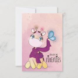 Convite Girafa Fofa Aquarela