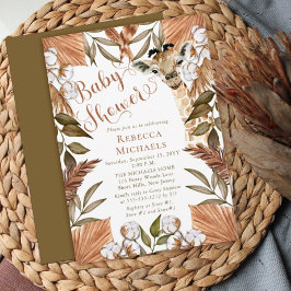 Convite Girafa Fofa Fofa Fita Boho Chá de fraldas De Graus