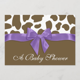 Convite Girafa Spots e Chá de fraldas Arco Roxo