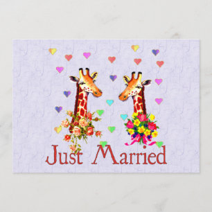 Convite Girafas de Casamento