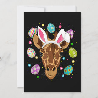 Convite Giraffe Bunny Easter Ovo Foge Engraçado Girafa