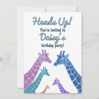 Convite Giraffe Tower Birthday