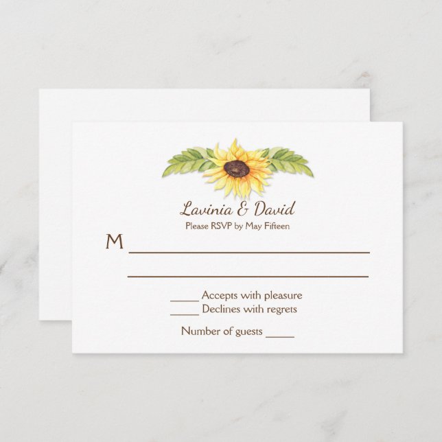 Convite Girassóis Aquarela Rústica Caveira de Chifre Longo (Frente/Verso)