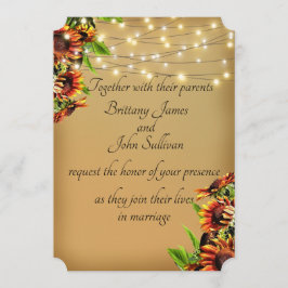 Convite Girassóis do país que Wedding