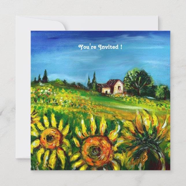 CONVITE GIRASSÓIS E CAMPINA NA TOSCANA, (Frente)