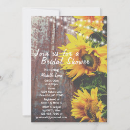 Convite Girassóis e Luzes Chá de panela Russo