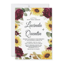 Girassóis e Rosas Casamento Russo Vermelho Borgonh