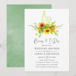 Convite Girassóis em aquarela antes dos Eu Disse Sim