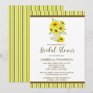 Convite Girassóis Em Chá de panela De Chuva