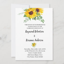 Convite Girassóis Greenery Casamento Country Chic