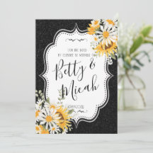 Girassóis Pretos Daisy Brilho Casamento de Verão