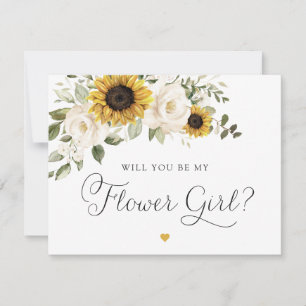 Convite Girassóis Verdejante Menina Flor Branca Casamento