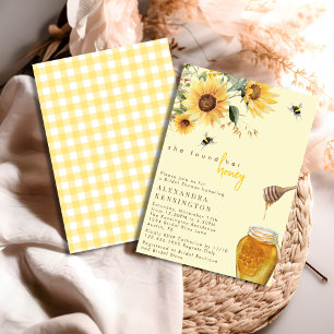 Convite Girassol Amarelo Ela Encontrou O Chá de Bebê da No