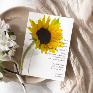 Convite Girassol Amarelo no Janto de ensaio de casamento b