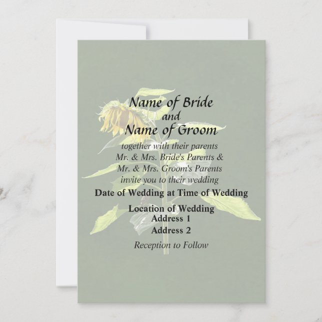 Convite Girassol e Sparrow (Frente)