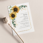 Convite Girassol Floral 50º Aniversário<br><div class="desc">Celebre o marco de 50 com graça, elegância e estilo com nossos costumes 50 convites de festas de aniversários de girassol! Projetados especificamente para esta ocasião monumental, nossos convites misturam a beleza da natureza e da cor com a tipografia moderna. Personalize usando o botão Personalizar para adicionar os detalhes deste...</div>