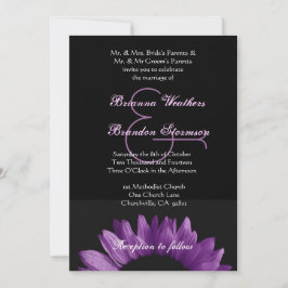 Convite Girassol roxo que Wedding Ver 002