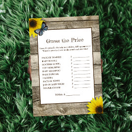 Convite Girassol Russo Adivinha O Chá de fraldas Do Preço