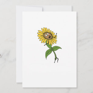 Convite Girassol, tema de flor