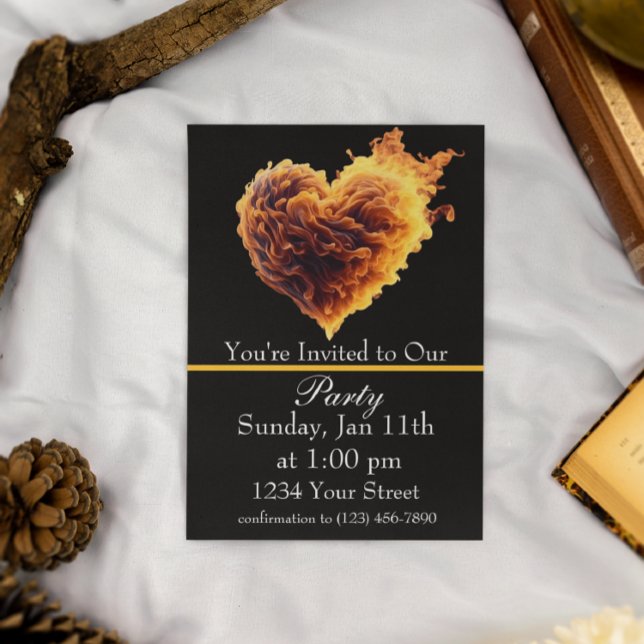 Convite Gire a diversão: Não perca nossa festa de fogo que (Criador carregado)