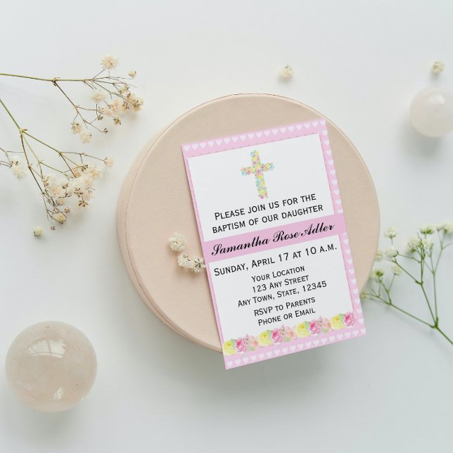 Convite Girl Baptism Invitation (Criador carregado)