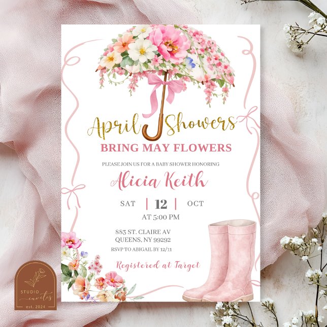 Convite Girl Purple Shell Baby Shower Invitation (Criador carregado)