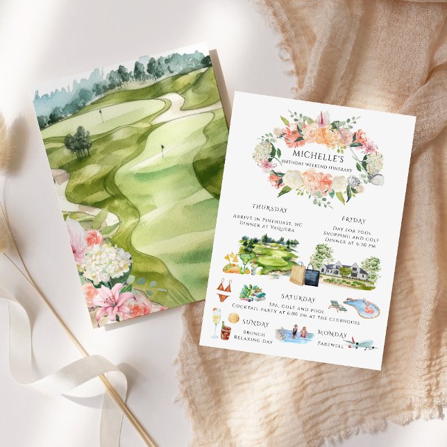 Convite Girls Clubhouse Spa Weekend | Itinerário de Aniver (Criador carregado)