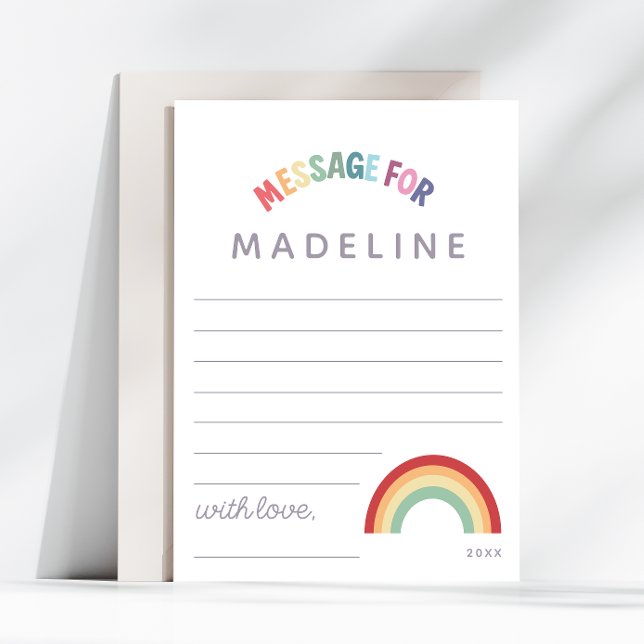 Convite Girls Colorful Rainbow Birthday Time Capsule Cards (Criador carregado)