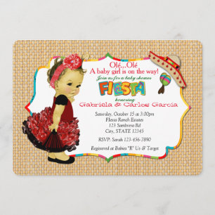 Convite Girls Fiesta Baby Shower Party 083