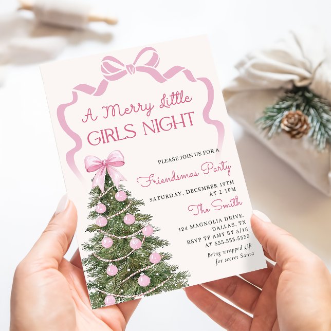 Convite Girls Night Christmas Party Invitation (Criador carregado)