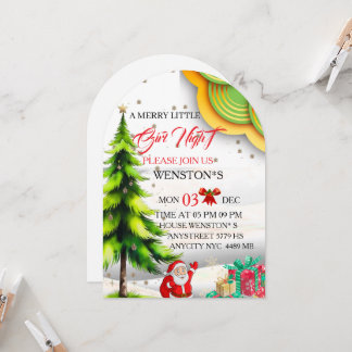 Convite Girls Night Christmas Party Invitation, Friendsmas