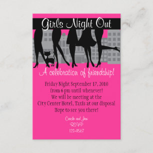 Convite Girls Night Out WIth Estilo de Gatinho A