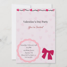 Convite Girls Night Valentine's Day Party Invitation