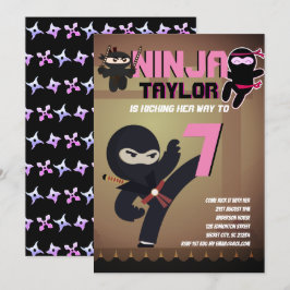 Convite Girls NINJA MOVIE STAR WARRIOR