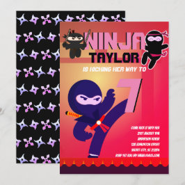 Convite Girls NINJA MOVIE STAR WARRIOR
