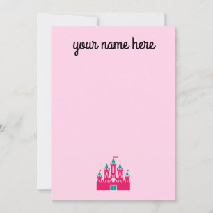 Convite Girls Personalised Castle Stationery Notecards