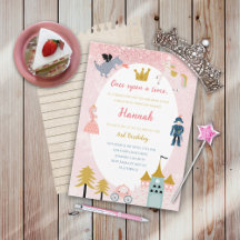 Girls Pink Magical Princess Castle Birthday