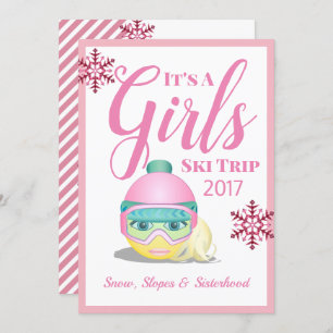 Convite Girls Ski Trip Skiing Emoji