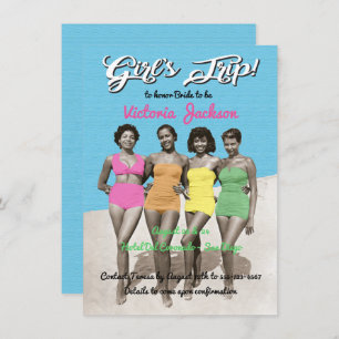 Convite Girls Trip Beach Birthday ou Festa de solteira
