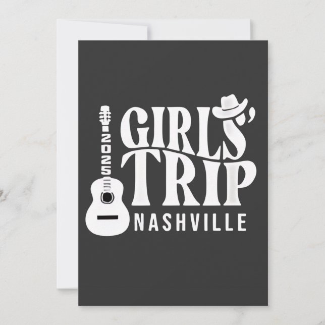 Convite Girls Trip Nashville 2025 Vacation Summer (Frente)