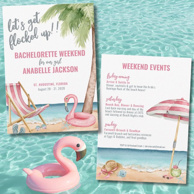 Convite Girls Weekend Funny Beach Bachelorette (Funny Beach Bachelorette Party Weekend Invitation)